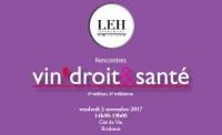 Vin, Droit & Santè: conferenza a Bordeaux, 3 novembre.