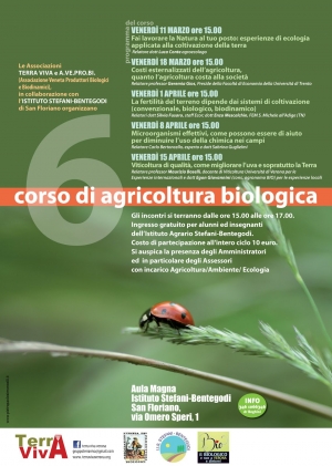Terra Viva Verona: Sesto corso di agricoltura biologica.
