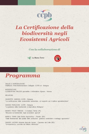 La Certificazione della biodiversità negli Ecosistemi Agricoli.